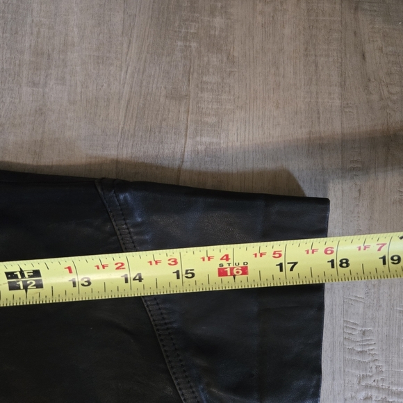 Gino Di Giorgio by Comint Coat Black Leather 80s 90s Lined Size Small - Picture 9 of 14